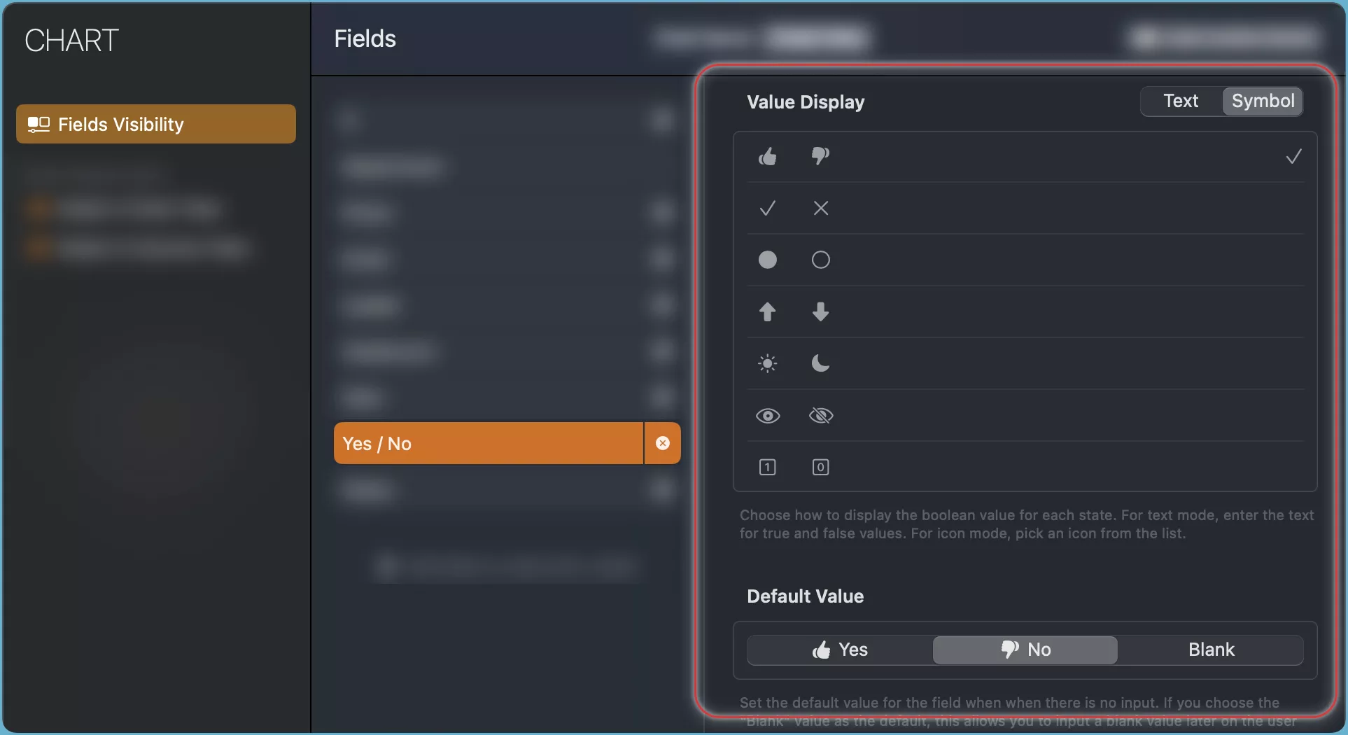 Boolean Display and Default